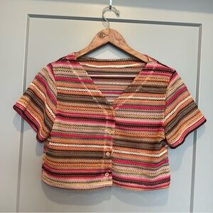 Crochet cropped shirt